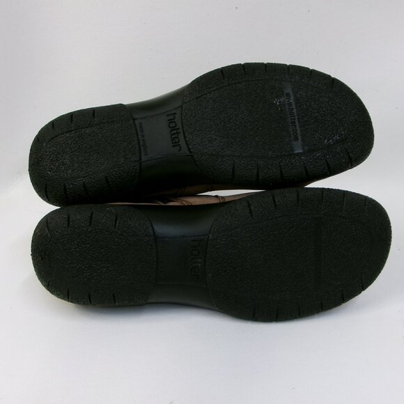 Hotter Nubuck Brown Ankle Boots Uptown US Size 8 Made in England - Picture 5 of 5